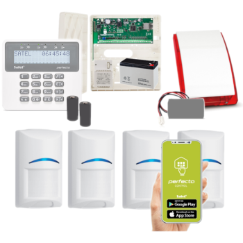 ZESTAW ALARMOWY SATEL PERFECTA-IP 32-WRL 4 CZUJKI BOSCH + PRF-LCD-WRL + SYRENA MSP-300 R